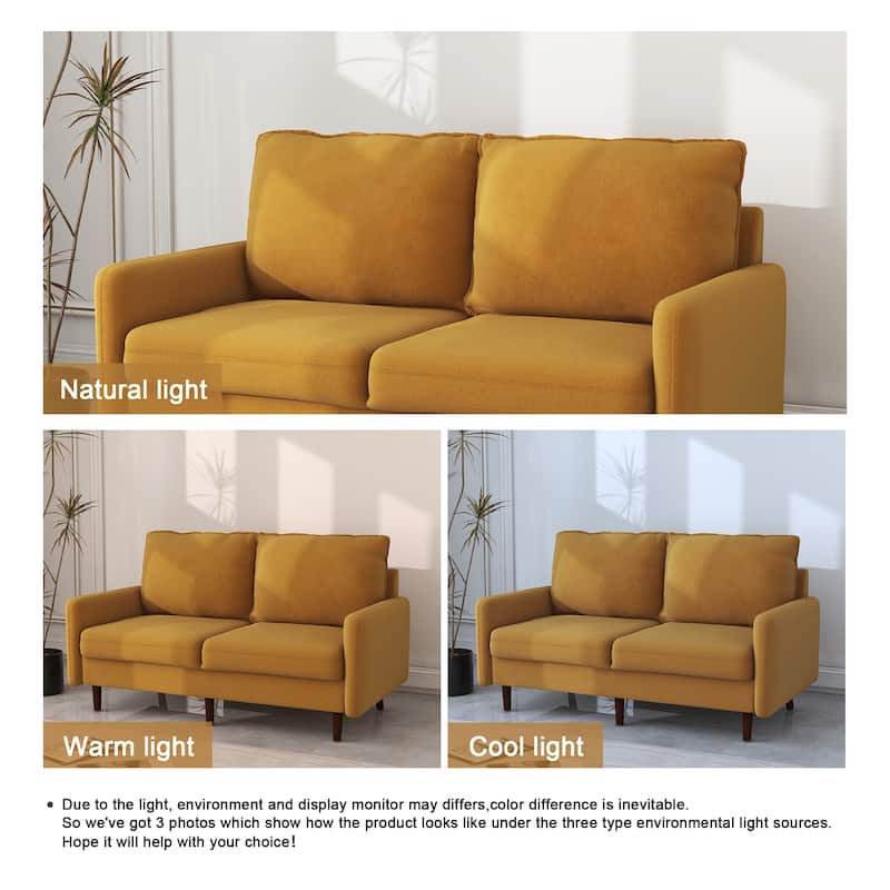 56.88" Modern Couch Velvet Loveseat Sofa for Living Room Furniture