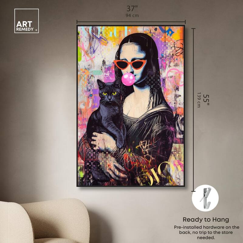 Classical Gal and Her Companion Canvas by Art Remedy