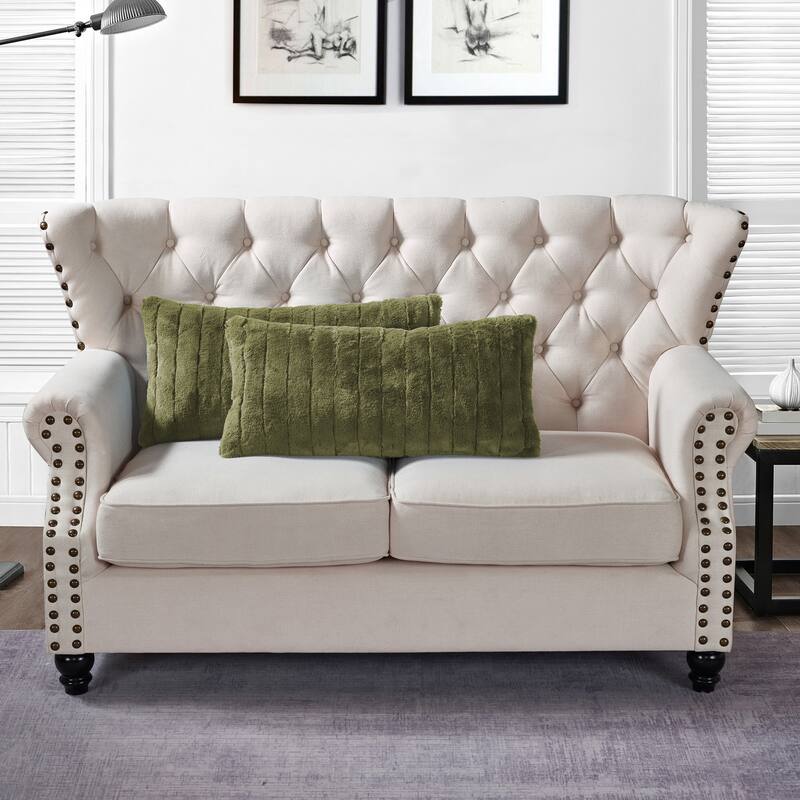Serenta SuperMink Solid Color Throw Pillow Shell Cushion Cover Set - 14" x 26" - Olive - Set of 2