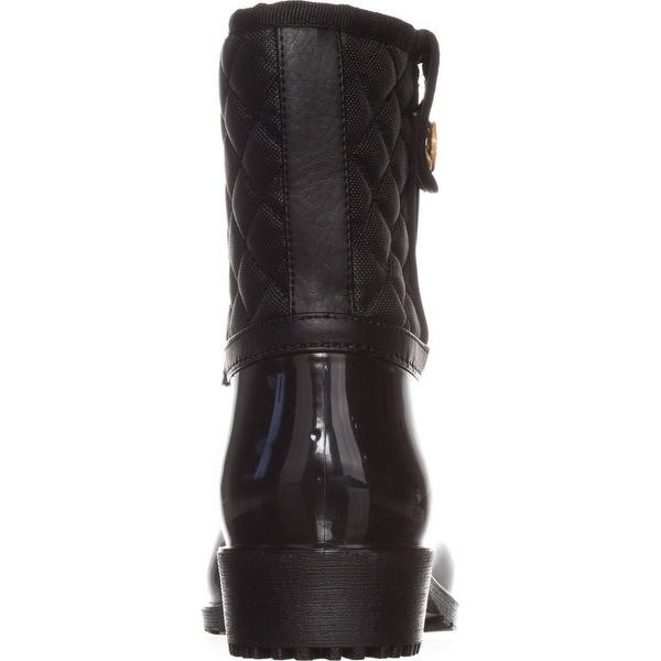 tommy hilfiger black rain boots