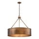 preview thumbnail 7 of 23, Artisan Antique Bronze Metal Drum Chandelier Light - Antique bronze