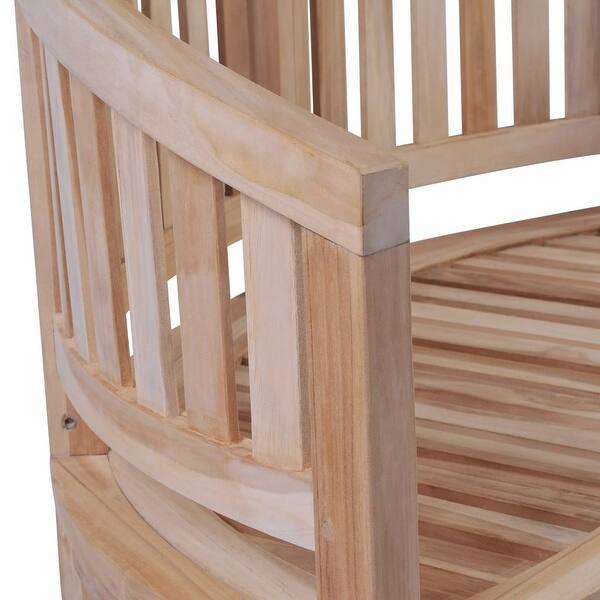 Shop Vidaxl Banana Bench 47 2 Teak 47 2 X 20 5 X 33 9