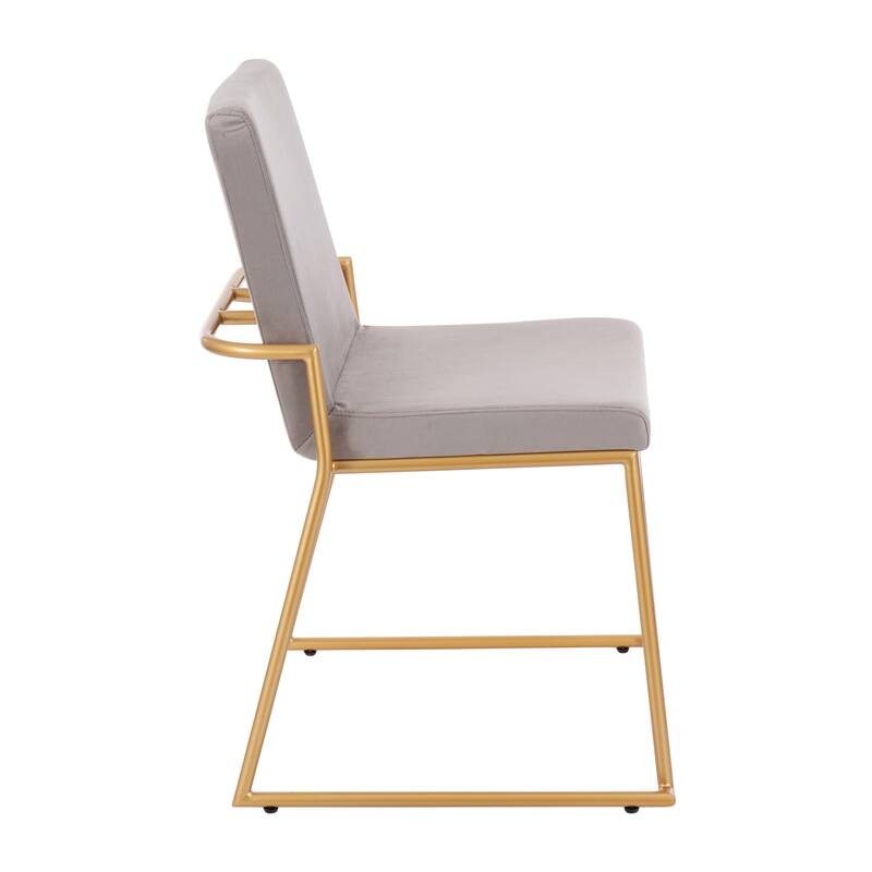 Silver Orchid Jayci Gold Metal Dining Chair (Set of 2)