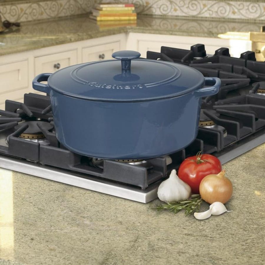 Cuisinart Chef's Classic Enameled Cast Iron 7-Quart Round Covered  Casserole, Seafoam Green - Bed Bath & Beyond - 39011804