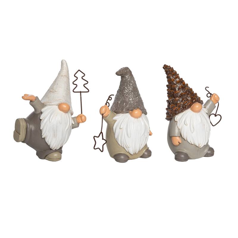 Transpac Resin Winter Wonderland Figurine Set of 3 Christmas Home Decorations