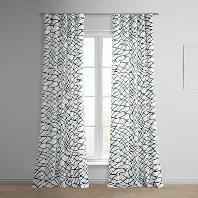 Exclusive Fabrics Ellis Printed Cotton Twill Curtain (1 Panel)