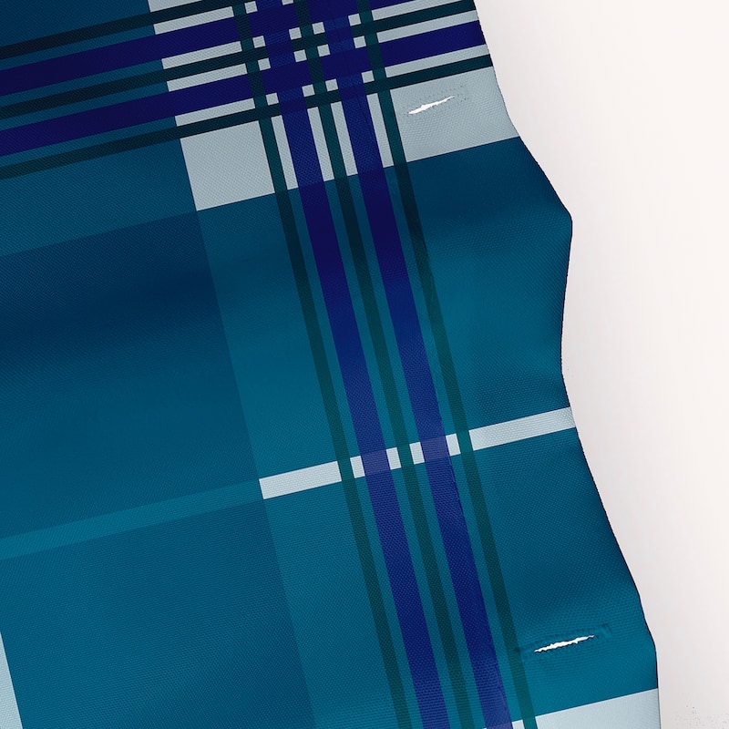 Large Plaid Pattern Shower Curtain