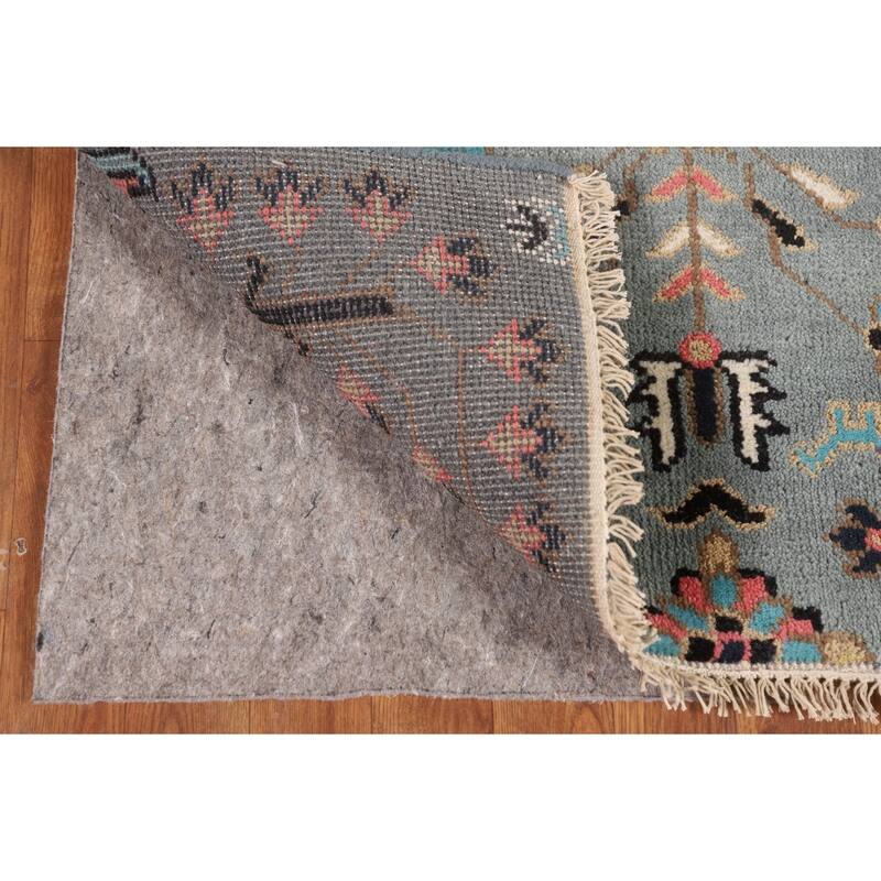Gray Ziegler Indian Foyer Rug Handmade Wool Carpet - 3'1"x 4'11"