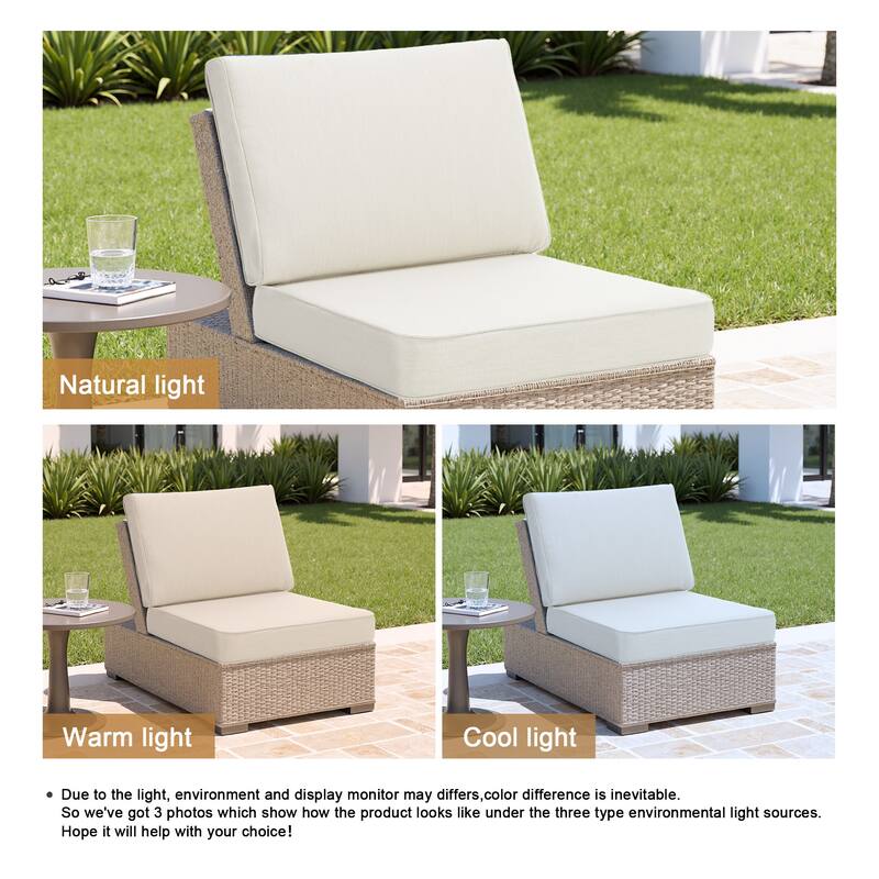 Sunbrella 24"x23"x5" Thick Cushion Outdoor Deep Seat/Back Cushion