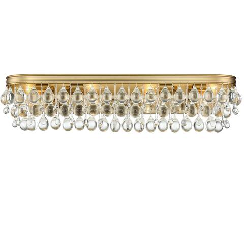 Calypso 8 Light Vibrant Gold Vanity Light - 33'' W x 6'' H x 6'' D