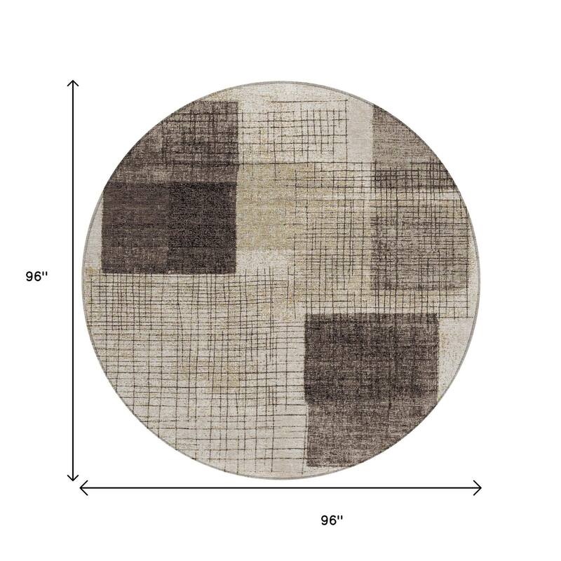 HomeRoots Geometric Transitional Rectangle Outdoor Rug