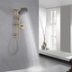 preview thumbnail 3 of 44, Modland 5-Spray Shower System - 10" Rainfall, Pressure Balance Valve, Matte Black/Gold/Nickel
