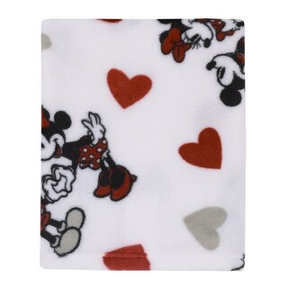 Disney Mickey Mouse & Minnie Mouse Plush Baby Blanket