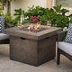 preview thumbnail 1 of 42, Dakota Magnesium Oxide Square Gas Fire Pit by Christopher Knight Home