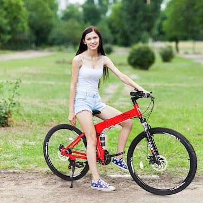 High Carbon Steel 21-Speed ​Mountain Bike with Adjustable Seat