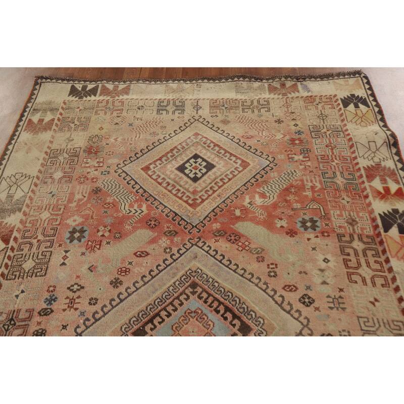 Tribal Shiraz Persian Vintage Area Rug Bedroom Handmade Wool Carpet - 5'4"x 8'5"