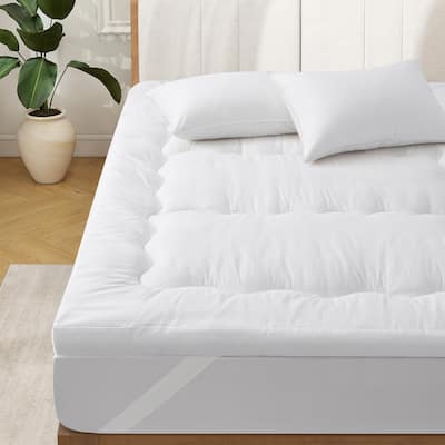 4-inch Thickness Down Alternative Fitted Mattress Topper with Soft Cover