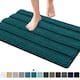 Subrtex Super Soft Absorbent Braided Bathroom Mats Chenille Bath Rugs - 20"x32" - Blue