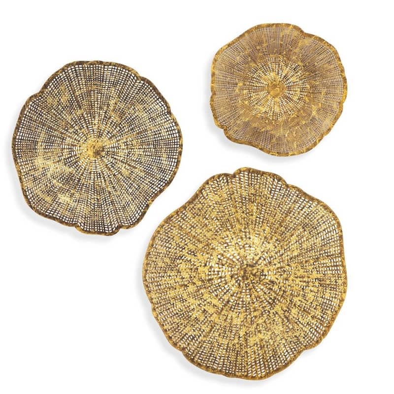 Uttermost 04370 Radiance 23-1/2" x 23" Frameless Decorative Panels - - Gold