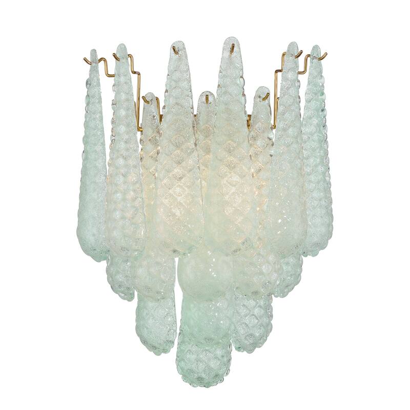 Crystorama Lighting Group OLL-6002 Ollie 2 Light 19" Tall Wall Sconce - Aged Brass / Green