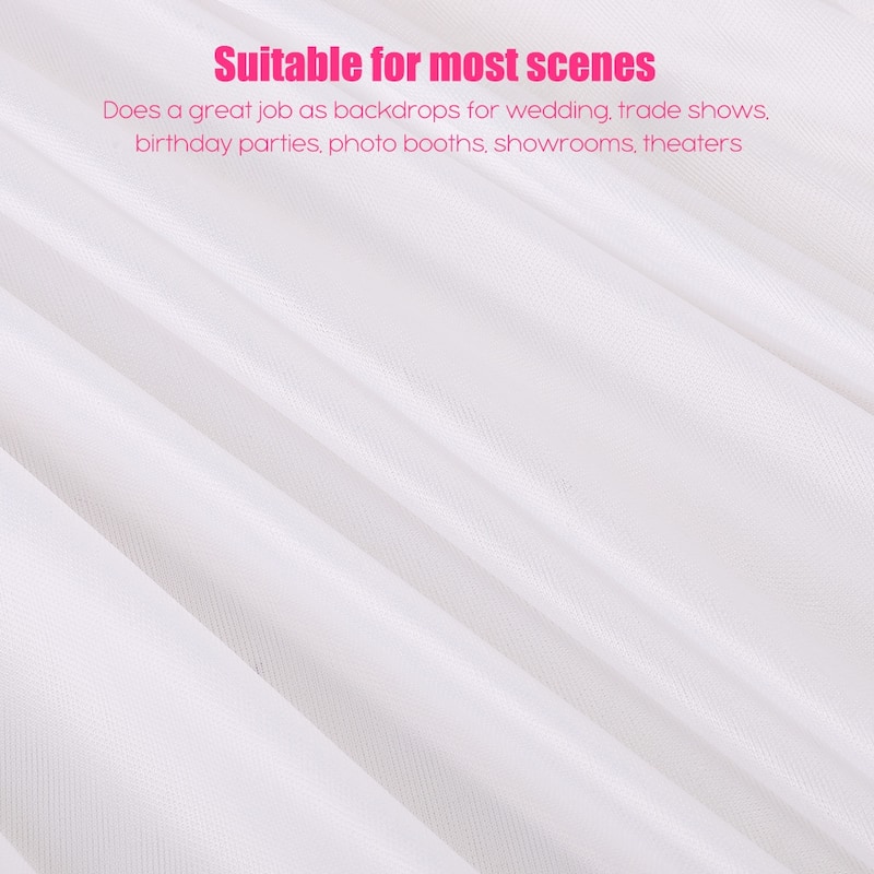 20 x10ft Wedding White Large Backdrop Curtain Smooth Ice Silk Stage Background Curtain
