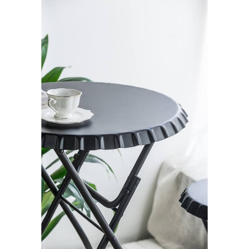 GDFStudio - Mason Multi-Use Foldable Side Table and Seating Set with Sleek Industrial Style