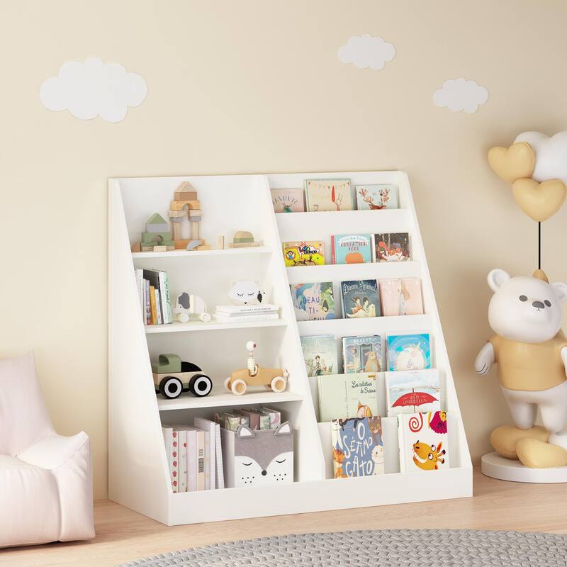 Kids Bookshelf and Toy Storage Organizer