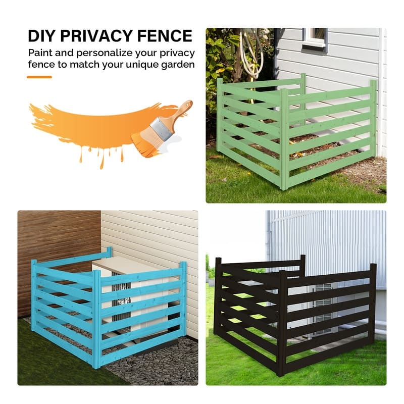 Outdoor Wood Fence Privacy Screens