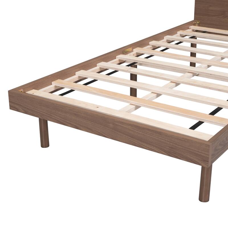 Twin Size Platform Bed Frame with Built-in USB port