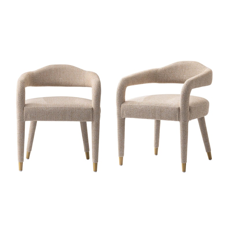 Manhattan Comfort Modern Aspen Tweed Dining Armchair