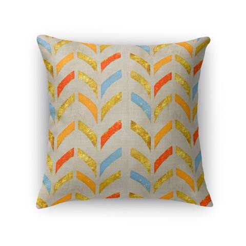 Kavka Designs orange/ blue/ gold/ grey bari accent pillow with insert