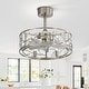 preview thumbnail 5 of 79, 20"/28" Modern 3/5/7-Blade Caged Crystal Ceiling Fan with Light Kit and Remote
