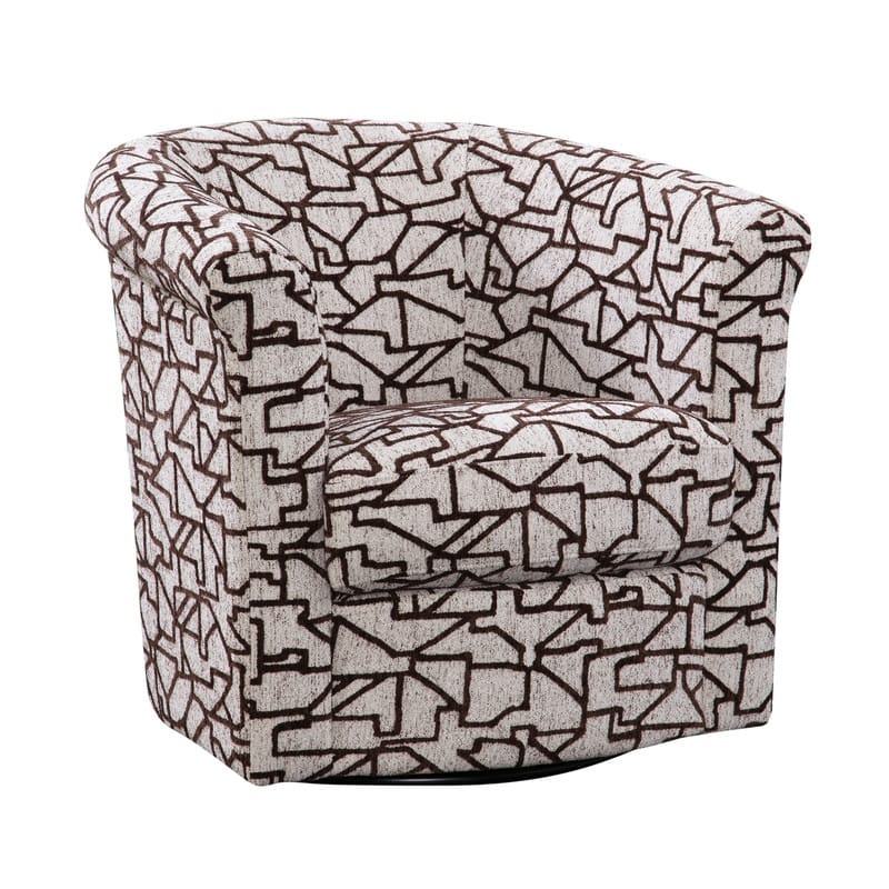 Marvel Traditional 360-degree Swivel Tub Chair - Mason Espresso Brown