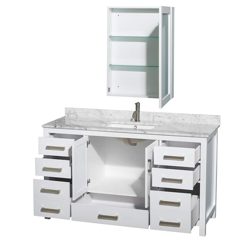 Wyndham Collection WCS141460SUNSMED Sheffield 60" Free Standing Single