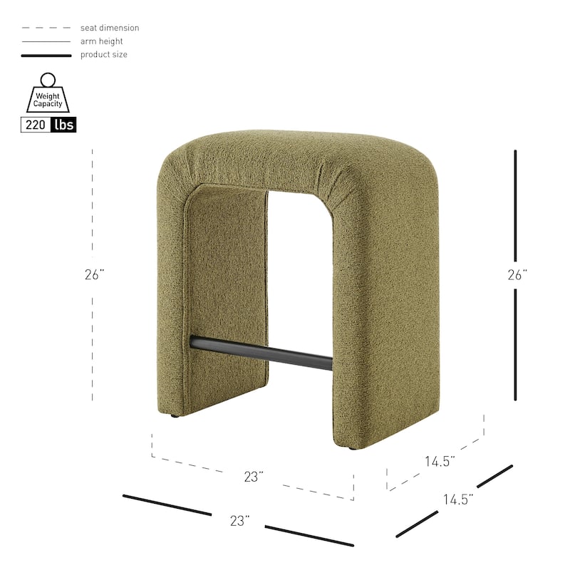 NPD Furniture Jovanka Boucle Fabric Counter Stool