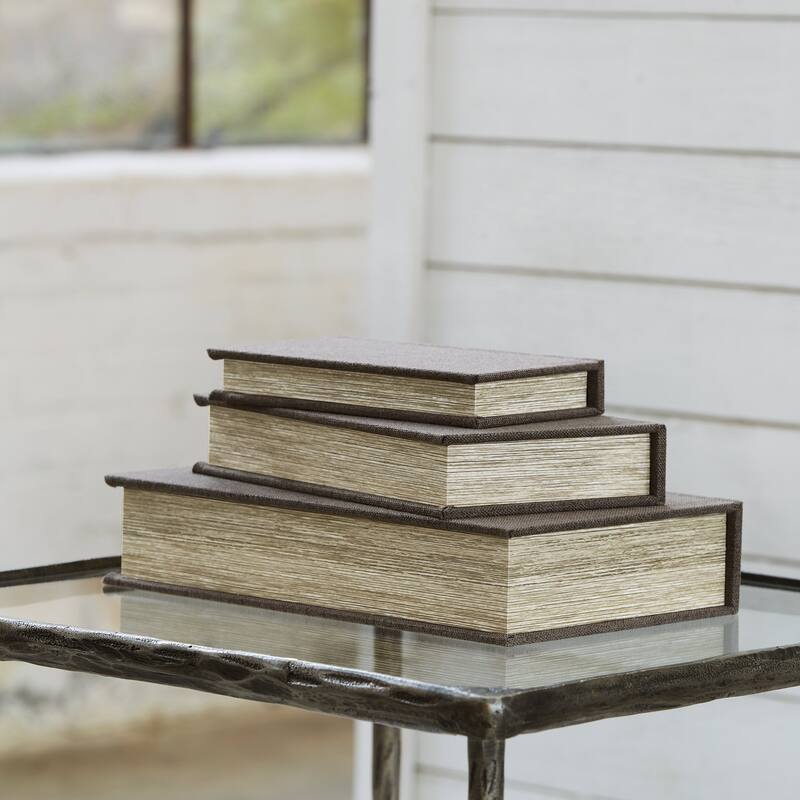 Signature Design by Ashley Jolina Box Set (Set of 3) - 13"W x 8.7"D x 2.8"H - Brown