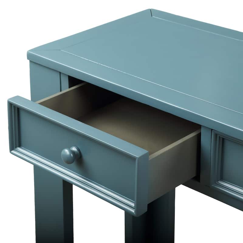 Modern Console Table/Sofa Table with Storage Drawers and Bottom Shelf for Entryway Hallway