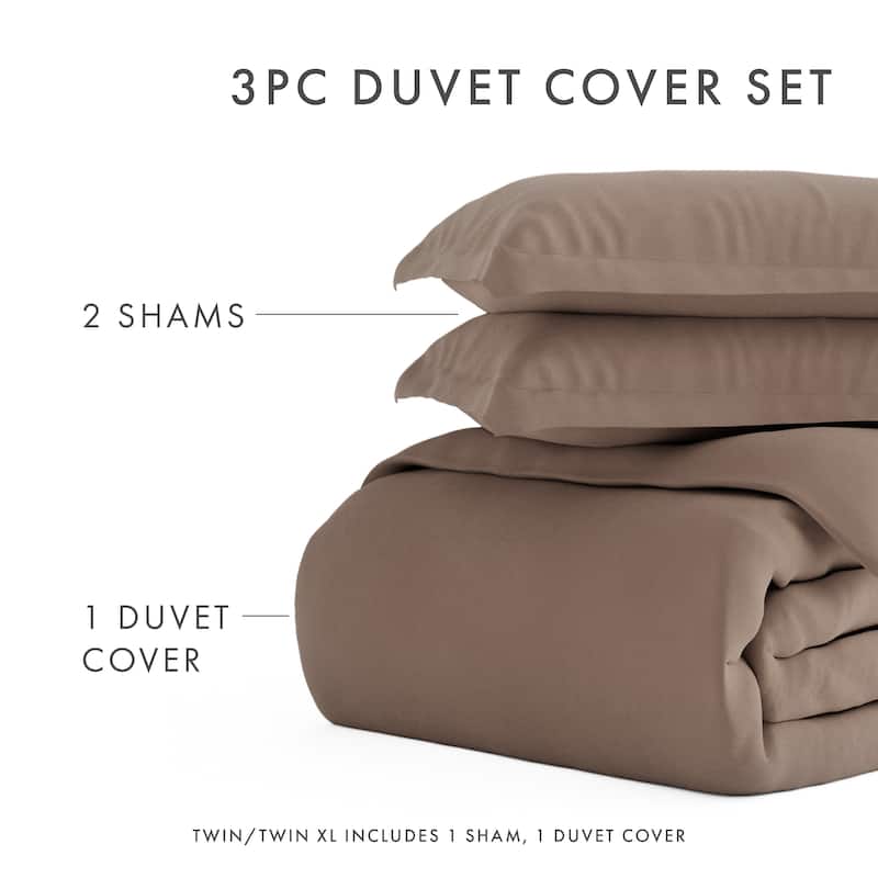 Soft Essentials Oversized 3-piece Microfiber Duvet Cover Set