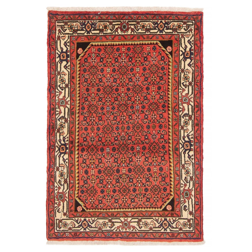 ECARPETGALLERY Hand-knotted Andelz Red Wool Rug - 3'8 x 5'5