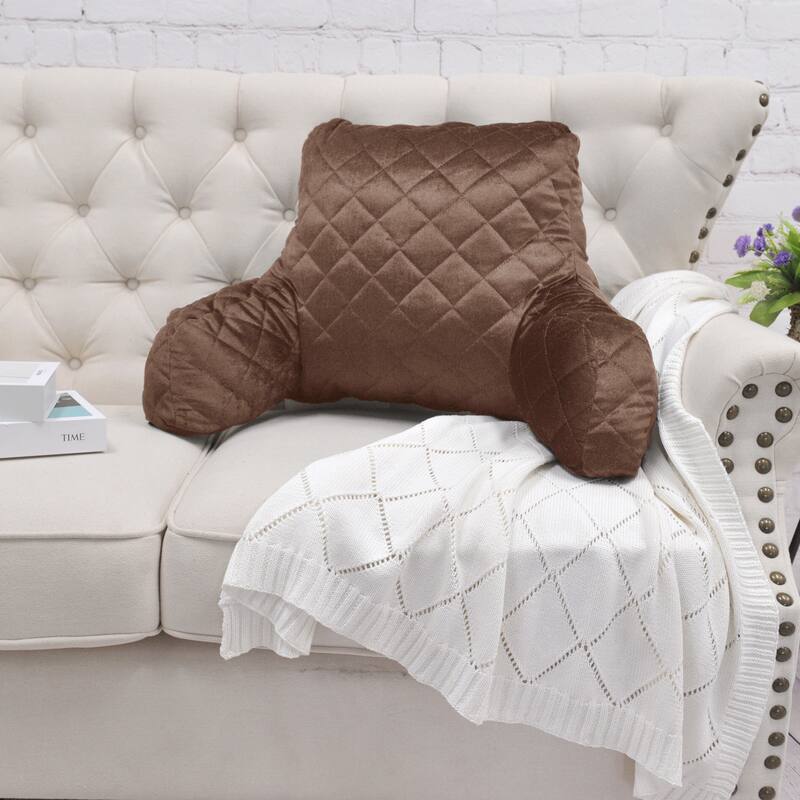 Velvet Do-It-Yourself Bedrest Reading Pillow Cover and Filling
