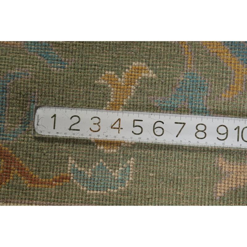 Hand Knotted Oriental 100% Wool Carpet Transitional All-Over Navy Blue & Blues Oushak Area Rug - 10' 0'' X 8' 4''