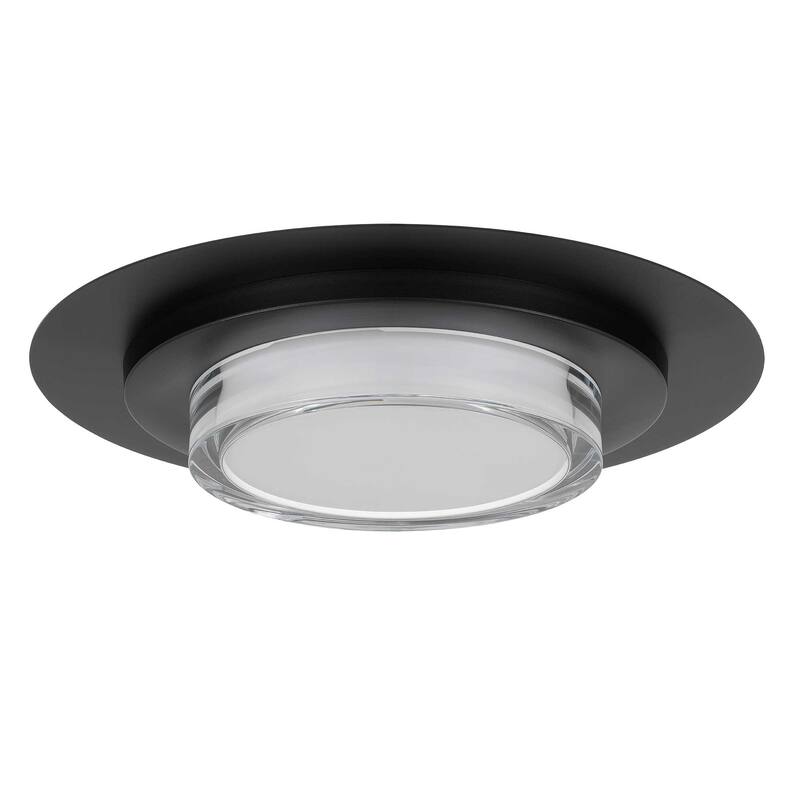 16 inch Square Black Integrated LED Flush Mount