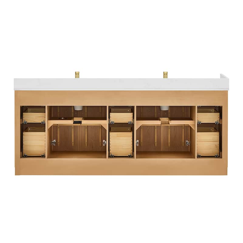 Jakarta Bath Vanity with Quartz Stone Top without Mirror