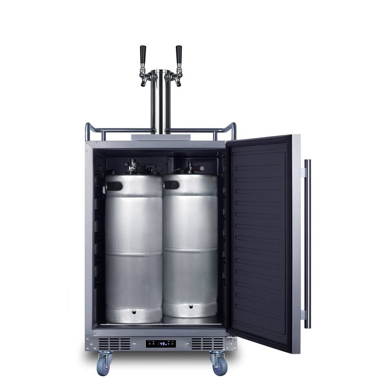 Summit SBC683OSTWIN 24" Wide 5.6 Cu. Ft. Free Standing Beer Double Tap