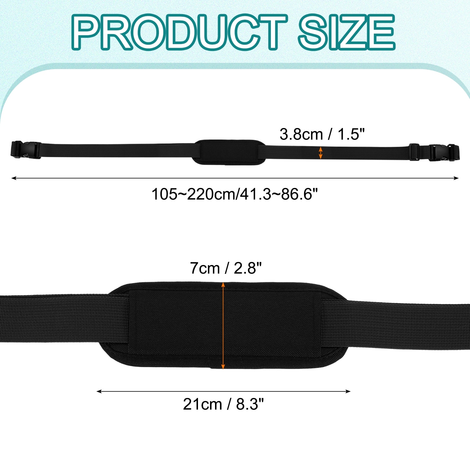 Adjustable Beach Chair Carry Straps, Heavy Duty Replacement Universal Shoulder Straps for Folding