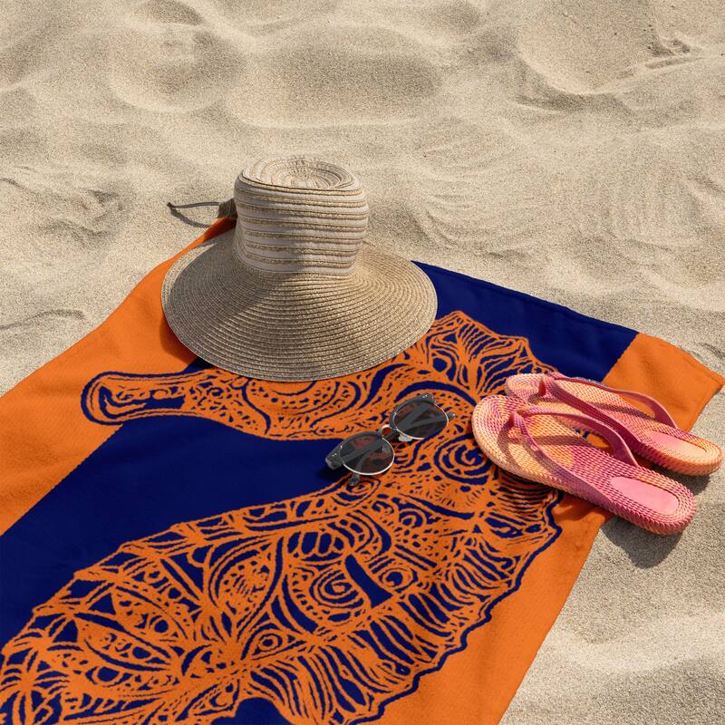 Large Turtle Shark Seahorse Beach Towel Pool Swimming Towels 30" X 60", 35"x70"