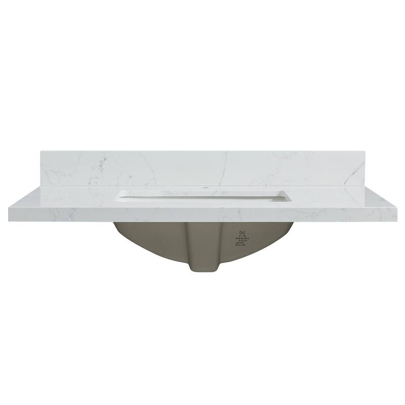 Miseno MVT-MALA37 Malaga 37" Stone Vanity Top with Backsplash and