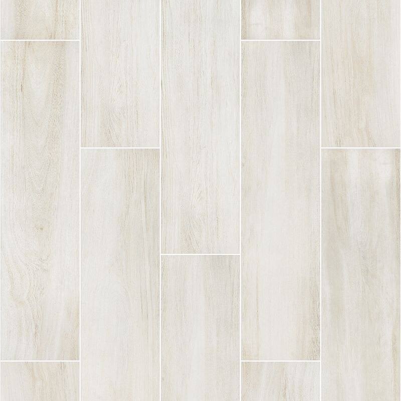 Shaw Valentino - 8" x 32" Rectangle Floor and Wall Tile - Wood Visual - Action