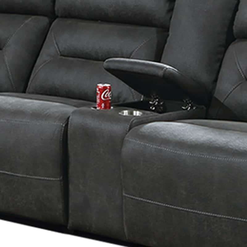 3-Piece Gel Leatherette Upholstered Reclining Sectional