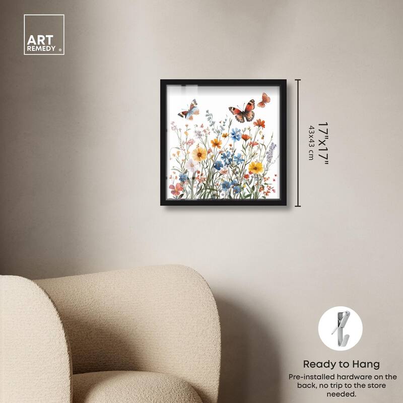 Garden of Fluttering Shadowbox by Art Remedy